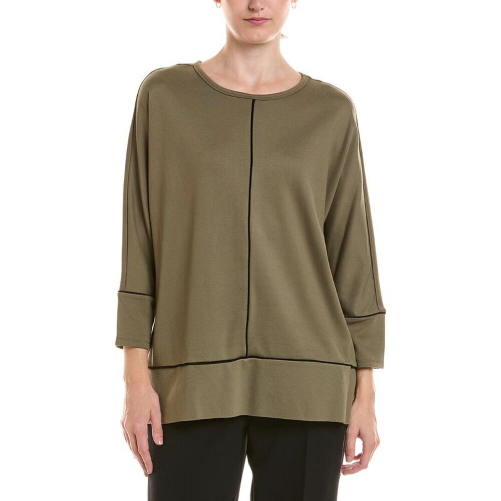 Jones New York Womens Petite Dolman Sleeve Tunic, Black